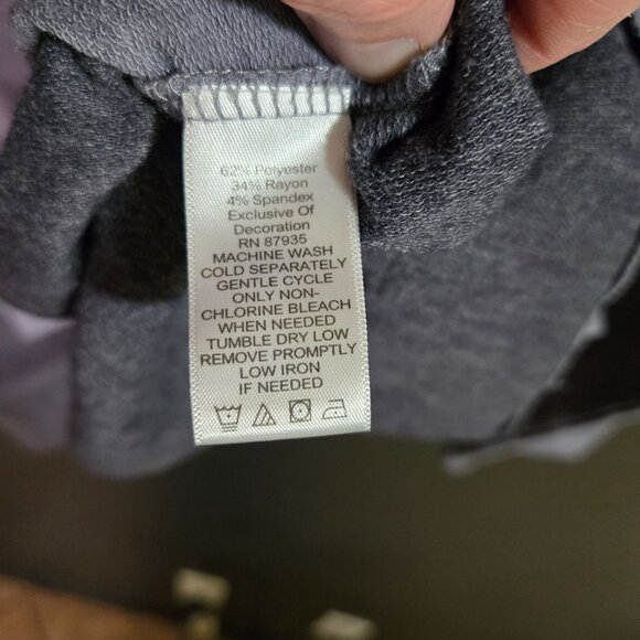 Logo Lounge Womens Asymmetric Hem Long Sleeve Top Pockets Shoulder Detail Purple - Picture 5 of 7